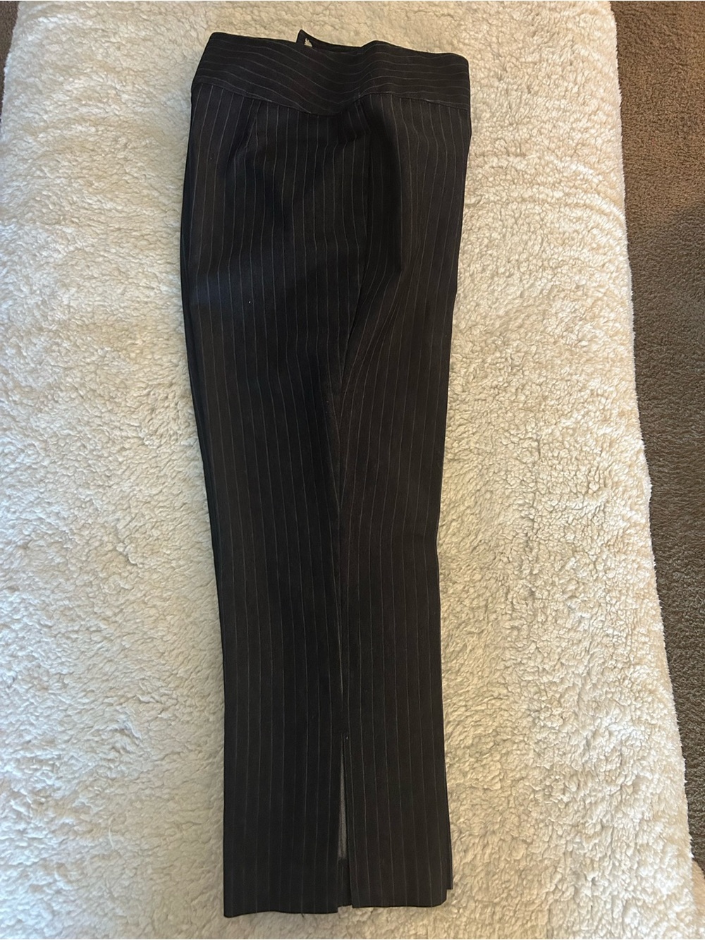 Mossimo Supply Co. Dark Gray Pinstripe Cropped Dress Pants